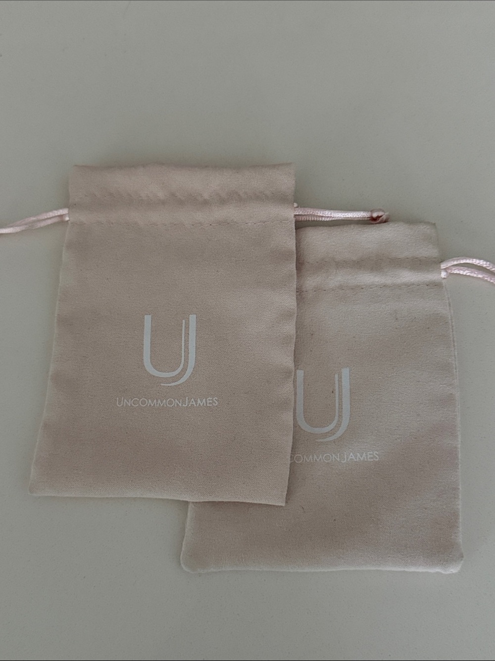Uncommon James Pink Velvet Jewelry Pouches (Pair)